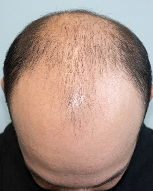 Hair loss treatment before result